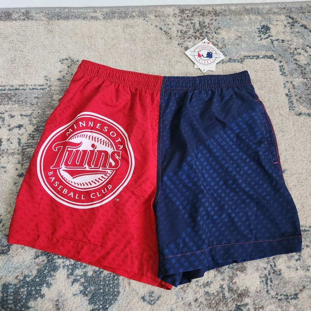 Minnesota Twins Swim Trunks Mens Large w/ Lining MLB Major Club Red Blue